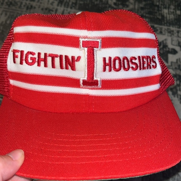 Vintage Red Fightin' Hoosiers Trucker Hat - Picture 2 of 6